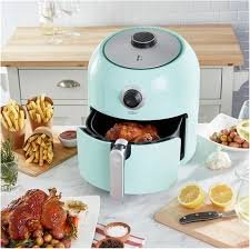 Freidora de Aire Familiar 6 Qt - Aguamarina con Control de Temperatura y Recetas