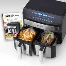 Freidora de Aire DUAL CHEF: Saludable y Sin Aceite